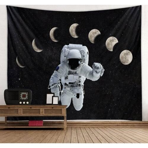 Lingxia-Starry Universe Space Astronaut Printed Tapestry is soft and easy to care for wall decoration hanging cloth
