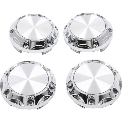 Uxcell 4pcs 64mm Dia 4 Clips Car Wheel Tyre Center Hub Caps Covers Silver Tone
