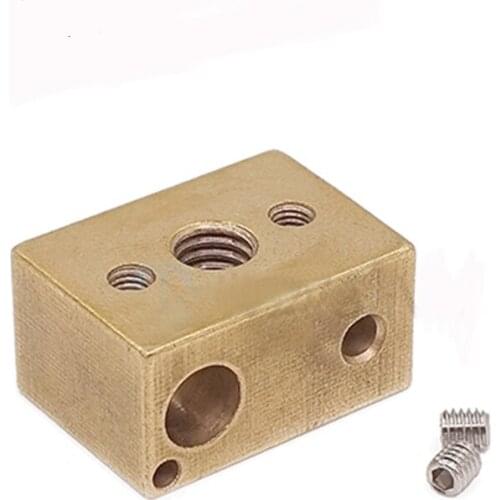 Brass heating block 22x16x12m high temperature hotend heater 3D pritner parts