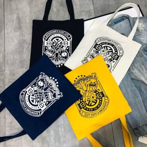 PURFAY Fashion Printing Canvas Women Shoulder Bag Cotton Tote Shopper Bag Eco Reusable Shopping Bag Handbag Cloth Messenger