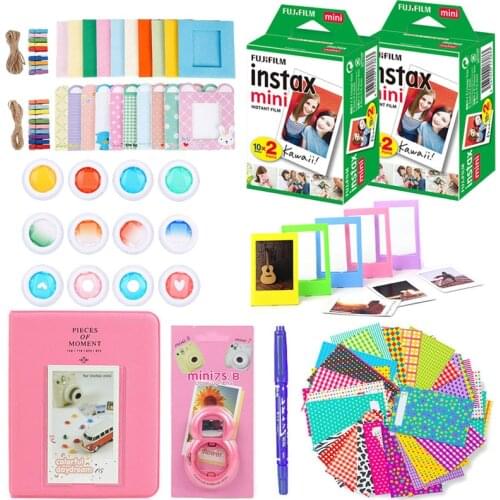 Fujifilm Instax Mini 9 Instant Camera Accessory Bundle 40 Sheets Mini Film Photo Paper Close Up Len Filter Frame Photo Album Set