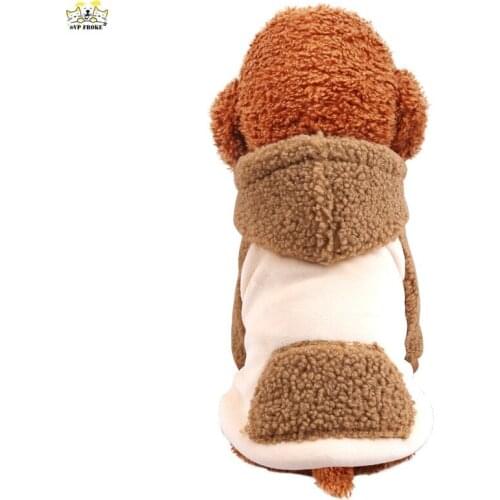 New Fashion Hot-Selling Pet Dog Cat Clothing Lamb Cashmere Autumn And Winter Warm Korean Sweater Coffee Hoodie Dog Clothing