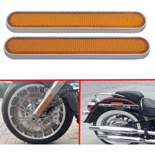 Motorcycle Front Fork Leg Reflector Sticker Rear Reflectors Case Safety Warning For Harley Sportster XL1200 883 Bikes Cars Truck