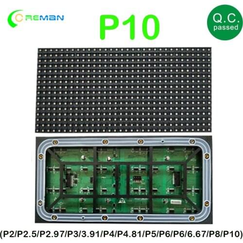P10 RGB LED panel LED module , full color P8 P10 video led wall led screen module panel matrix 2 scan