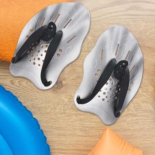 Swimming Paddles Training Adjustable Hand Swim Webbed Gloves Pad Fins Flippers For Men Women Kids Diving Palm