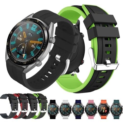 For huawei watch gt 2 strap silicone watchband sports replacement wrist strap for Huawei watch gt2 42mm 46mm bracelet band