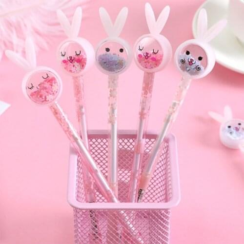 Rabbit Ear Gel Pen 0.5mm Novelty Student Gel Pens Lovely Cartoon Writing Pens Stationery Kawaii Pen Kawaii School Supplies
