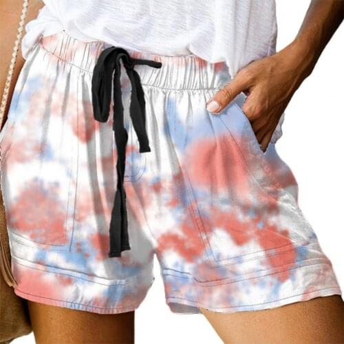 Shorts Women Casual High Waist Stylish Cotton Blend Casual Shorts Wide Leg Short Women Casual Tie Dye Shorts Summer Streetwear
