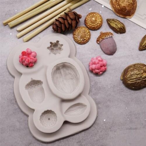 Nut Silicone Mold Berries Cake Mold Fondant Cake Decorating Tools Christmas Chocolate Gumpaste Sugar Craft Cake Tools