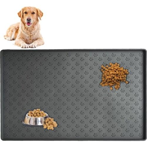 Silicone Pet Food Mat Pet Placemat For Puppy Pet Bowl Pad Dogs and Cats Waterproof Feeding Mat Prevent Food and Water Overflow