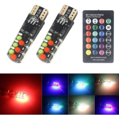 T10 RGB COB widescreen multicolor blast-flash lamp