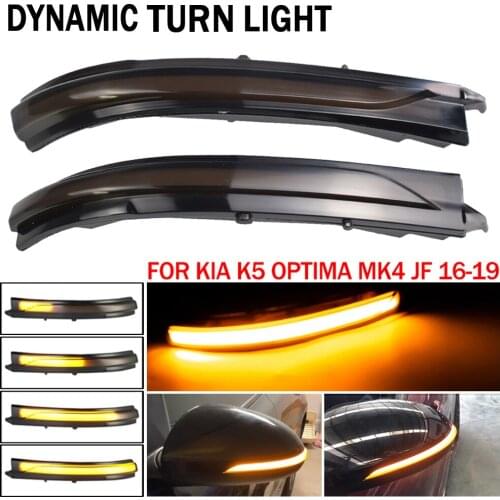 2pcs Car Rear View Mirror Turn Signal Light For Kia K5 Optima MK4 JF 2016 2017 2018 2019 LED Blinker Lamp