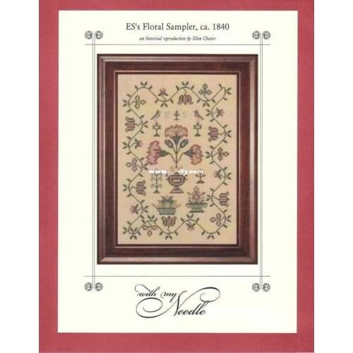Manufacturer Embroidery Beautiful Flowers Vine Cross Stitch Pattern Design with 100% Cotton Floss & Free Shipping for Wall Decor