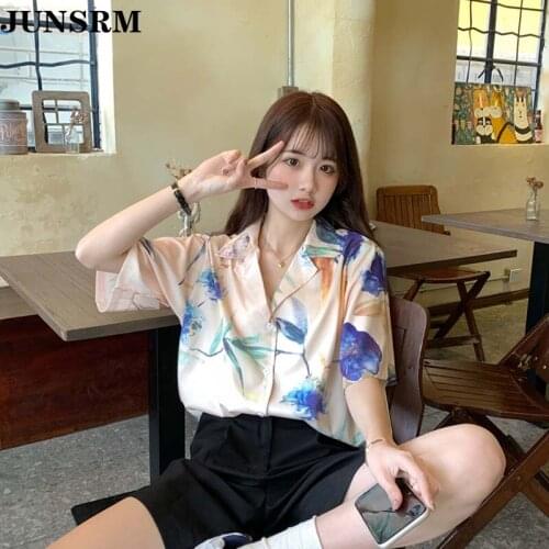 Women Tops And Blouses 2020 Summer Hawaii Style Loose Comfort Casual Short Sleeve Chiffon Shirt Female Clothing Woman Shirts