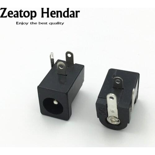 100Pcs 2.1mm x 5.5mm Power Supply DC Female Jack Socket Barrel-Type Right Angle PCB Mount Connector