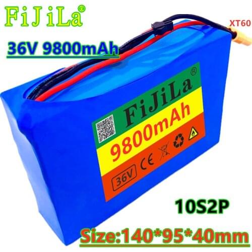 10s2p 36V 9.8ah 450watt 18650 lithium ion battery scooter eBike electric bicycle 42V 37V 35e XT60 SM 2P
