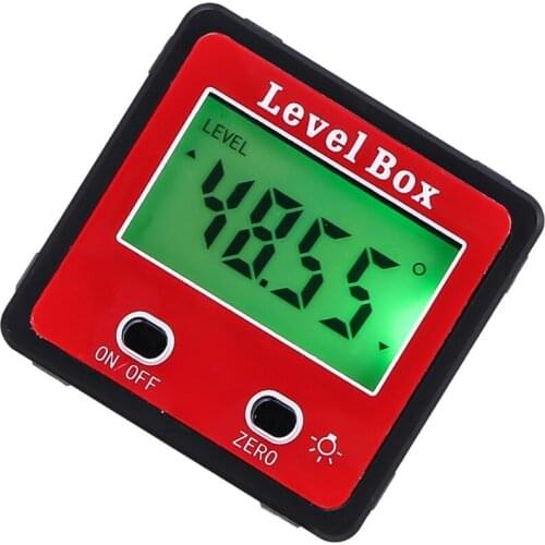 360 Degree 2-Key Mini Digital Inclinometer Electronic Level Box Protractor Angle Finder Gauge Meter Bevel Measuring Tools