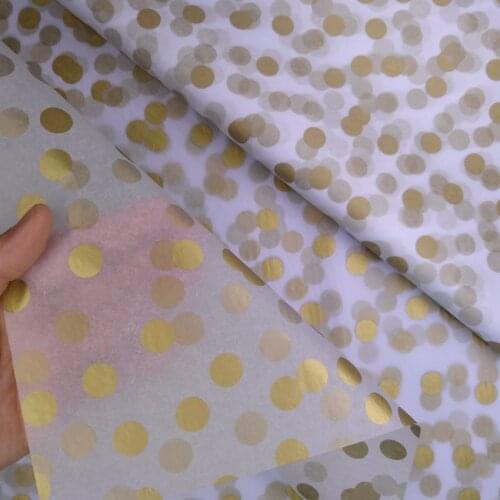 50pcs Metallic Polka Dots Tissue Paper for Gift Wrapping & Decoration Free Shipping