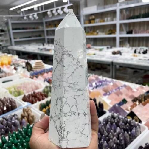 600-1300g Natural White pine stonecrystal crystal rod point healing 1pc