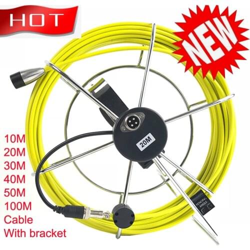 Accessories 23mm camera Head with 20M/30M/50M/60M/100M cable,Pipe Drain Sewer Inspection Camera Head Replacement
