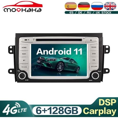 For SUZUKI SX4 2006 - 2010 Android 11 6G+128GB Car Audio Multimedia DVD Player GPS Navigation Audio Stereo Head Unit Carplay DSP