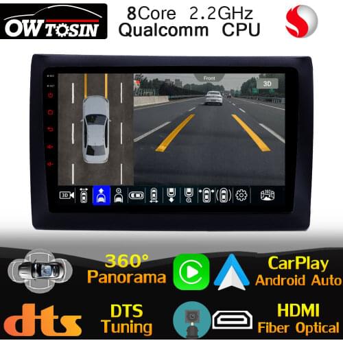 9" IPS Qualcomm CPU Android For Fiat Stilo 2002-2010 Car Multimedia Player GPS Radio CarPlay Auto Optical HDMI DTS HIFI DSP WiFi
