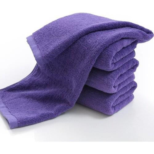 High quality large purple towel, 100%cotton, 600g, large size bath towel logo embroidery is available for SPA, beauty salon