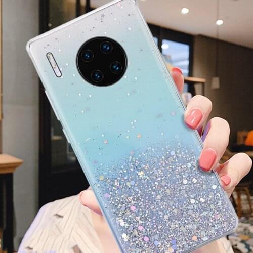 Fashion Glitter Case For Huawei Mate 30 Pro 20 10 Lite 9 20X Nova 7 Pro 6 SE 7i 5T 5i 5 4 4E 3 3i 3E Case Transparent Cover