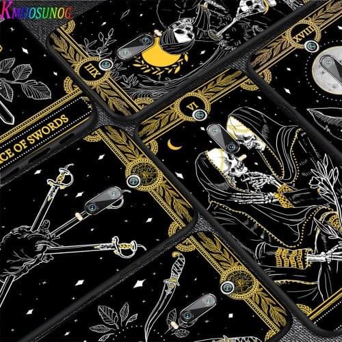 Bright Black Cover Cool Death Tarot For Xiaomi Redmi 10X 9C 9A 9 GO K20 8A 8 7A 7 S2 6A 6 5 4X Pro 5G Phone Case