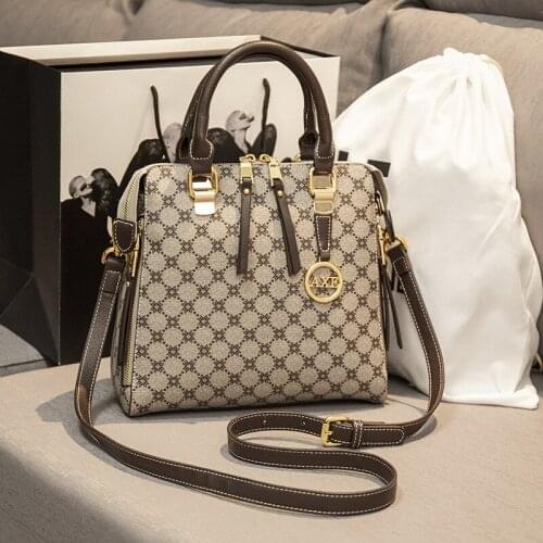 Retro Plaid Buckets for Women Luxury Handbags Women Bags Genuine Leather Larger Capacity Purses and Handbags Channels Handbags