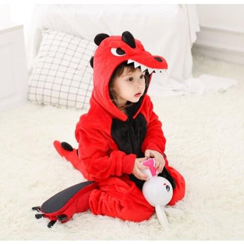 Children Flannel Pajamas Girls Dinosaur Unicorn pikachu Animal Cartoon Sleepwear For Boys Pajama Winter Kids Clothes Pyjama