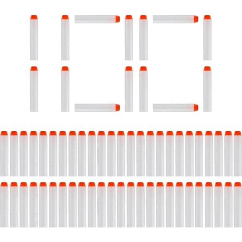 100PCS Darts For Nerf white Luminous Soft Hollow Hole Head 7.2cm Refill Darts Toy Gun Bullets for Nerf Series Blasters Xmas