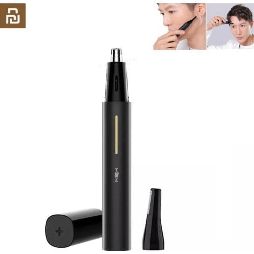 Youpin Double Cutter LED Electric Nose Hair Trimmer Temple Eyebrow Shaver Clipper Waterproof 2 in 1 Dual Blade Safe Cleaner Tool