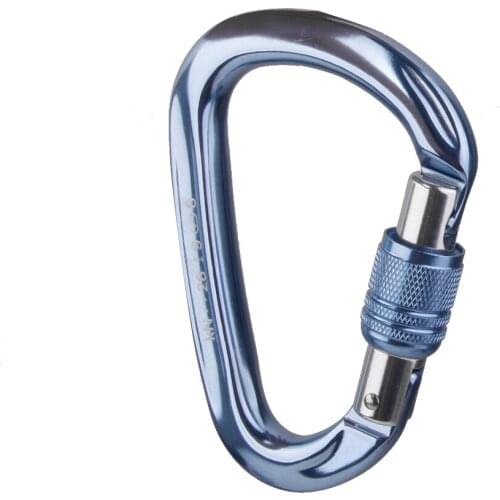 Hot Screw Locking Mountain Climbing Aluminum Carabiner 28KN Rope Rescue Engineer Protection Carabiner Gear Camping Accessory