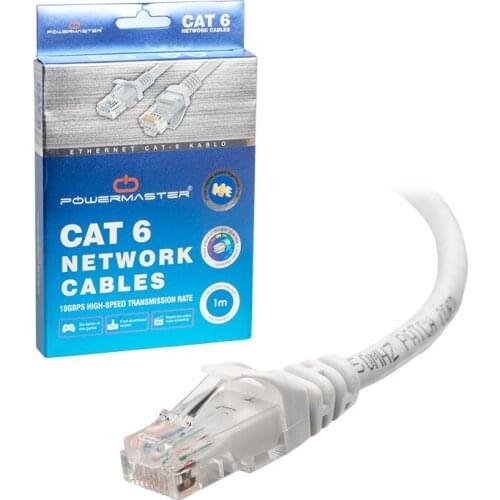 CABLE. CAT6 1 METER GRAY POŞETLİ