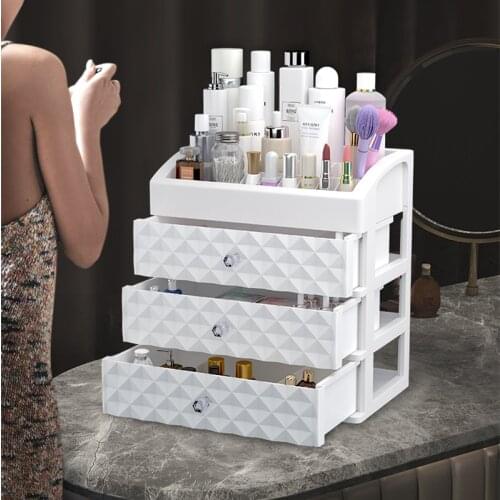 Cosmetic Makeup organizer plastic drawer beauty box nail desktop storage jewelry if brush Polish lipstick container