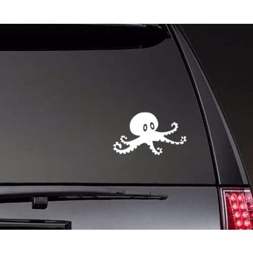 Cute Octopus Poka-Dot Legs Die Cut Vinyl Car Decal Art Window Car Body Decor Stickers Waterproof Removable ZP0631