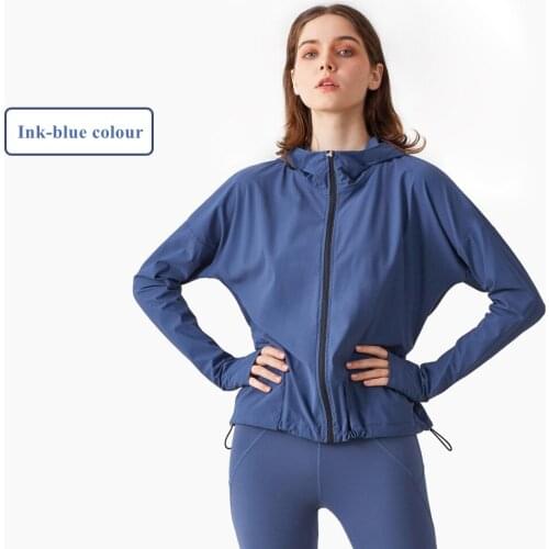 Attvyuga Coats autumn new nylon zipper hooded training gym suit casual loose cardigan running fitness sport coat