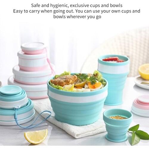 Hot Folding Silicone Cup Drinking Collapsible Coffee Multi-function Foldable Silica Mug Travel Water Handcup Portable Telescopic