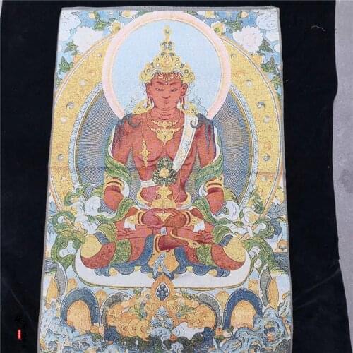 Tibet Nepal Thangka portrait brocade painting silk religion Thangka embroidery figure Buddha