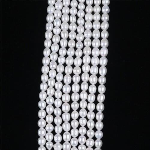 8-9mm A- grade rice shape fresh water pearl strands for sale