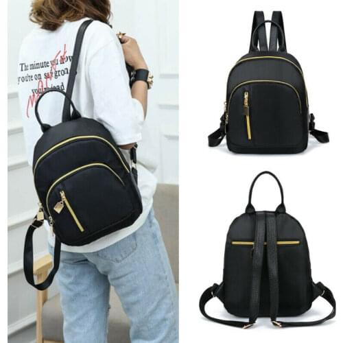 Women Lady Nylon Backpack Travel Shoulder School Bag Satchel Rucksack Travel School Backpack Shoulder Zip Bags Teenage Mini