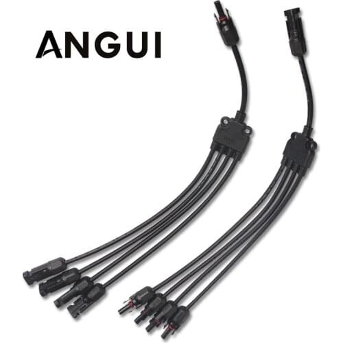 1Pair x PV 4Y Branch parallel connection 30A 1000V Electrical 4Y Connector Photovoltaic 4pcs solar Panel Cable Wire Connect