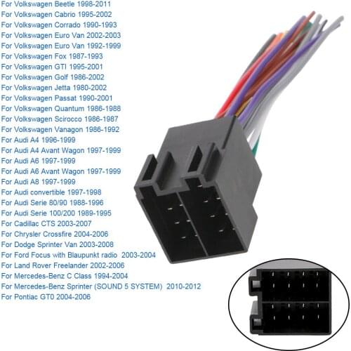 1pc Power Adapter Male ISO Connector Plug Radio Wire Antenna Stereo Cable HarnessCar Accessories Universal