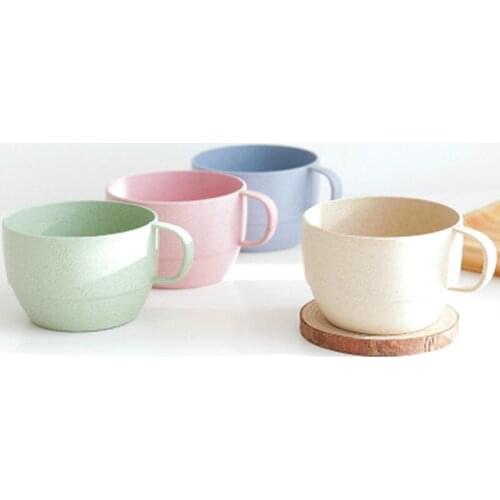 1 PC Office Coffee Cup Eco-friendly Mouthwash Cups Wheat Straw kitchen Accessories Milk Tea Cup