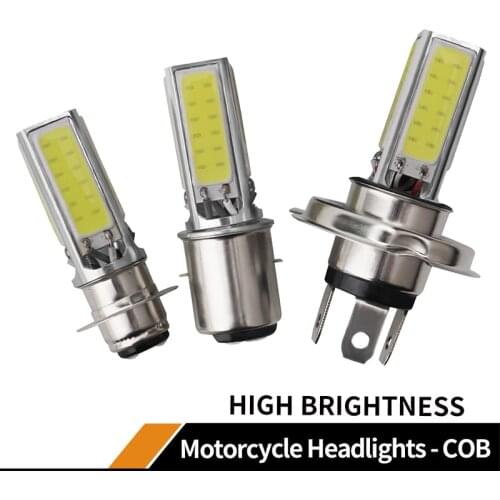 1PCS Super Bright Motorcycle Headlight LED Bulbs H4 P15D BA20D COB 20W Led Fog Lamp Daytime Running Light DRL Super Bright White