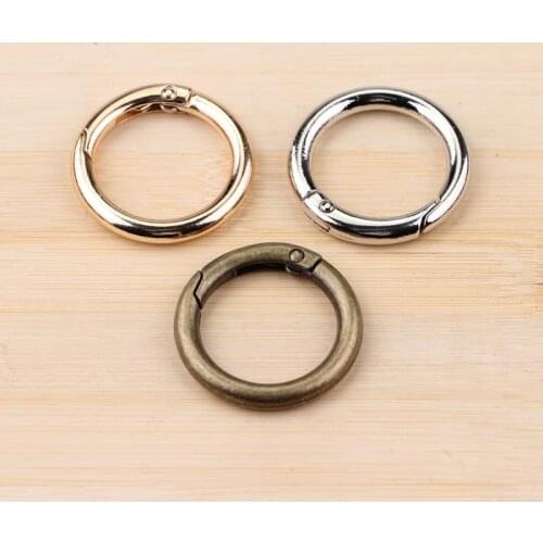 3pcs diy jewelry accessories handmade material spring opening ring metal ring buckle round hook buckle luggage hardware