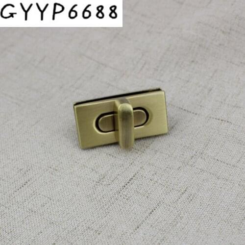 5sets 20sets Bag Twist Lock Clasp Turn Lock For bag Snap Lock Purse Bag Accessories Square lock handbags hardware metal
