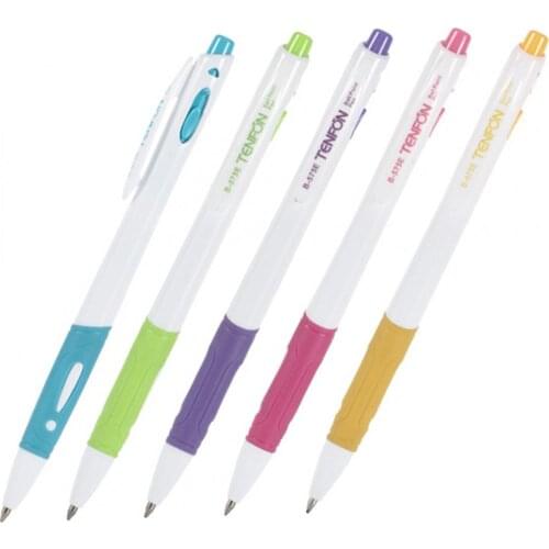 5 Pcs Ball Pen Plastic Ball Pen Ballpoint Pen Pressed White Rod Ballpoint Pen
