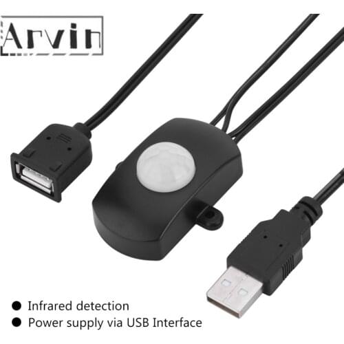 5A DC 5-24V Mini USB PIR Infrared Motion Sensor Detector Automatic Switch For LED Light Strip Intelligent Sensing czujnik ruchu